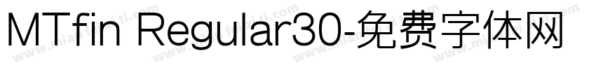 MTfin Regular30字体转换